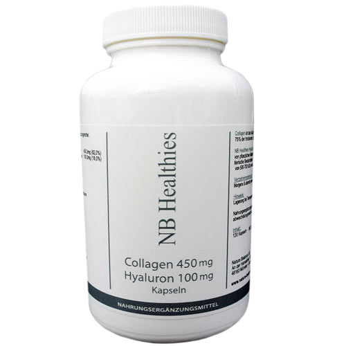 240 Kapseln Collagen 450mg + Hyaluron 100mg Hyaluronsäure Kollagen Anti Falten